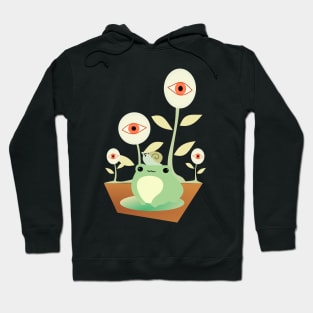 Beautiful frog and The flower eyes Hoodie